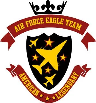 Air force eagle team vector art イラスト素材