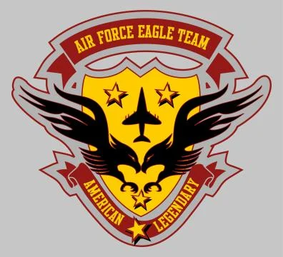 Air force eagle team vector art Illustrazione stock