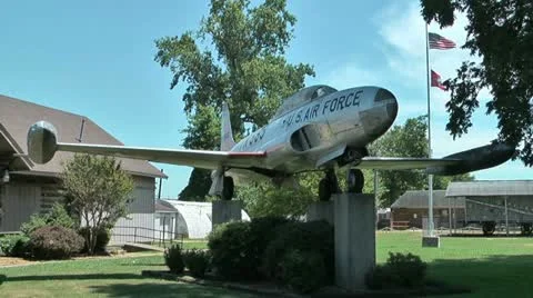 AIR FORCE F-80 STATIC DISPLAY Stock Footage 11192256