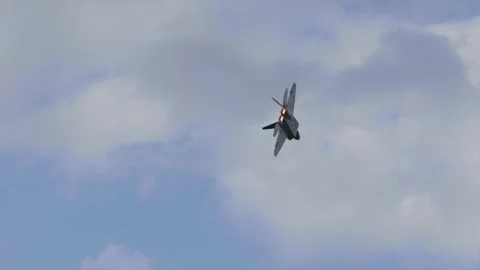 Air-force Fighter Jet USA. F-22 flight Syrian Civil War. Stock Footage 248139218