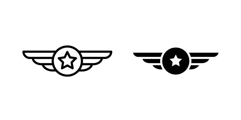 Air force icon design. Simple Vector illustrations.. Stock Illustration