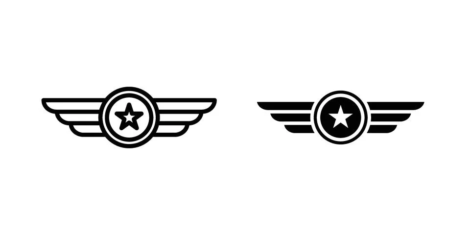 Air force icon set, collection of vector icons Stock Illustration