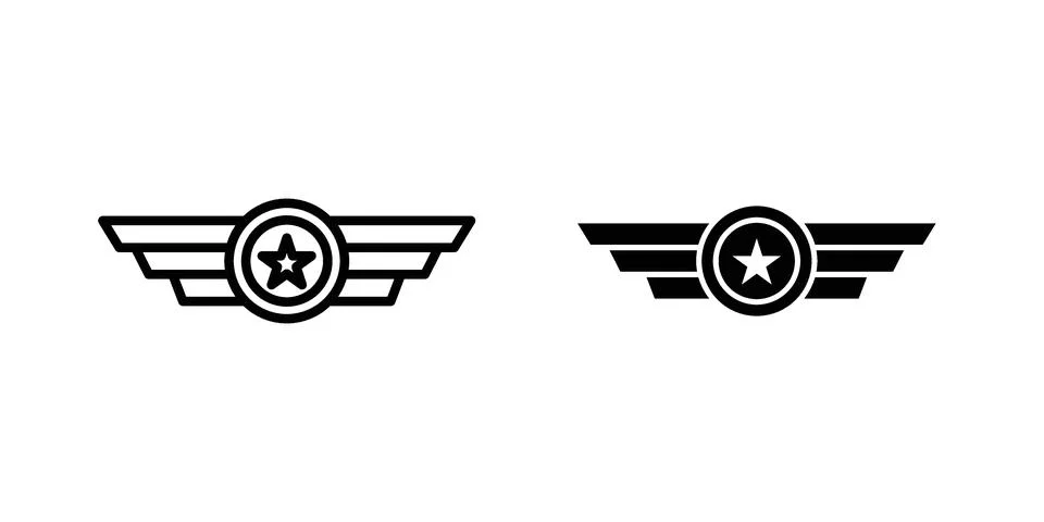 Air force icon set. Vector EPS 10 Stock Illustration
