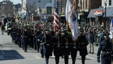Air Force Marching Saint Patrick's Day Parade 動画素材 87325530