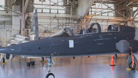 Air Force Mechanics Work On T-38 Talon Fighter Jet 17 Stock Footage 127995230