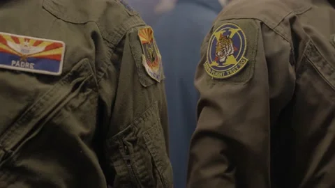 Air force national guard flight suit Stock Footage 218620157