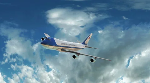 Air Force One Animation Stock Footage 46799331