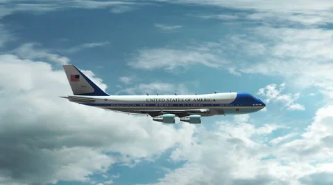 Air Force One Animation Stock Footage 46799674