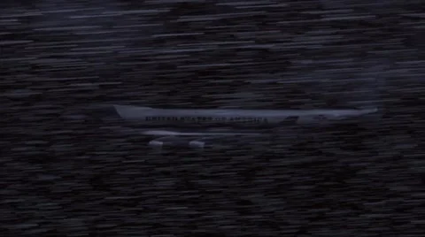 Air force one in heavy storm! Stock Footage 46161316