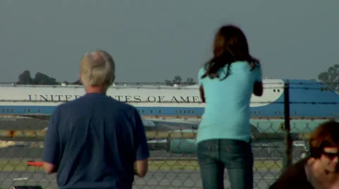 Air Force One Slow Motion Stock Footage 34513822