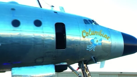 AIR FORCE ONE SLOW ZOOM IN ON NOSE Stock Footage 169962028