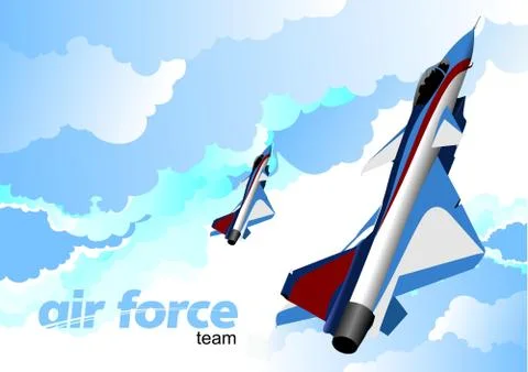 Air force team. vector illustration Illustrazione stock