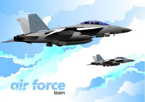 Air force team. vector illustration Stock Illustration