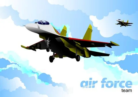 Air force team. Vector illustration Stock Illustration