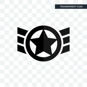 Air force vector icon isolated on transparent background, air force logo desi イラスト素材