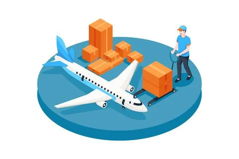 Air Freight Illustrazione stock