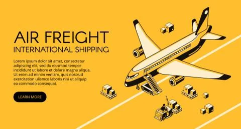 Air freight logistics vector isometric illustration Stock-Illustration