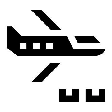 Air Freight Vector Icon Design Illustration Stock Illustration