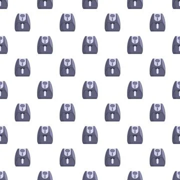 Air fryer appliances repeating pattern on white background Stock Illustration