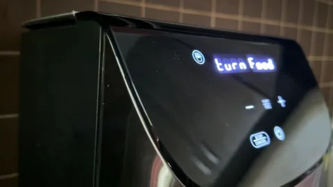 Air Fryer Touch Control Panel in Use Stock Footage 319433777