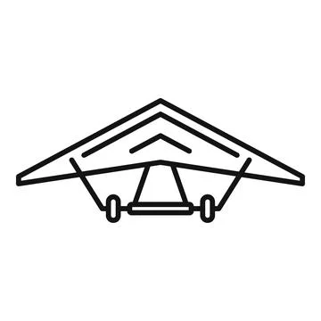 Air glider icon outline vector. Fly man Stockillustratie