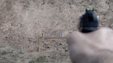 Air gun shooting Stock Footage 54026519