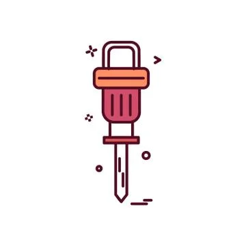 Air hammer icon vector design Stock Illustration