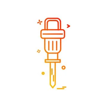 Air hammer icon vector design Stock Illustration