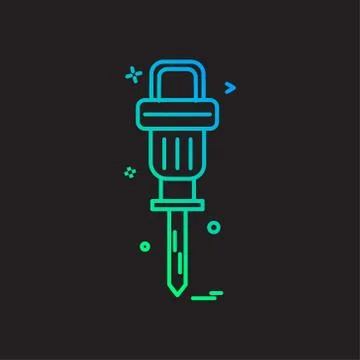 Air hammer icon vector design Stock Illustration
