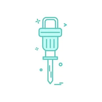 Air hammer icon vector design Stock Illustration