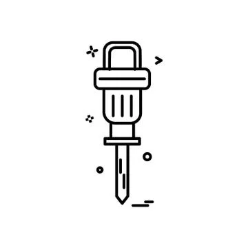 Air hammer icon vector design Stock Illustration