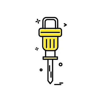 Air hammer icon vector design Stock Illustration