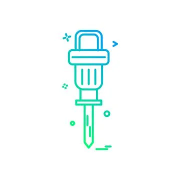 Air hammer icon vector design Stock Illustration