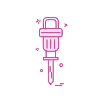Air hammer icon vector design Stock Illustration