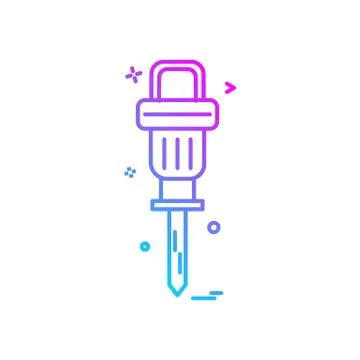 Air hammer icon vector design Stock Illustration