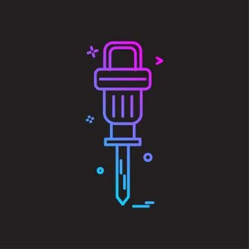 Air hammer icon vector design 库存插图