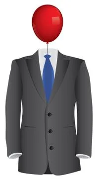 Air Head - Suit and Balloon Stock Photos