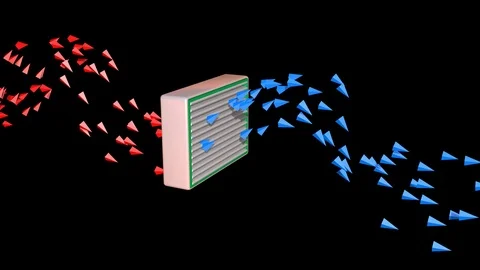 Air heating, cooling . 3d animation Video stock 88936191