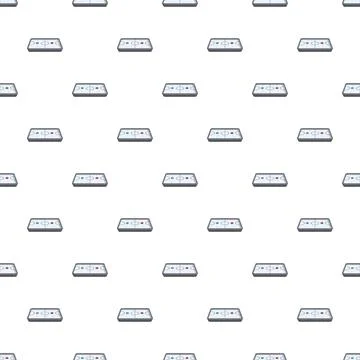 Air hockey table pattern repeating white background Stock Illustration