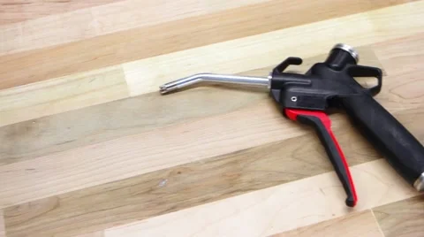 Air hose gets picked up Stock Footage 66767673