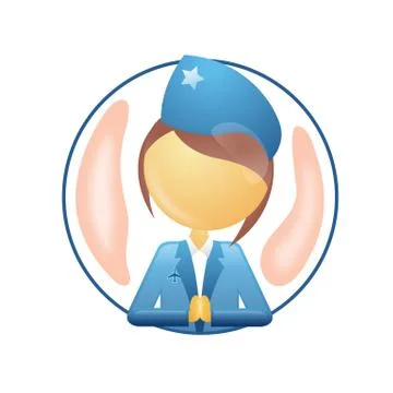 Air hostess Stock Illustration