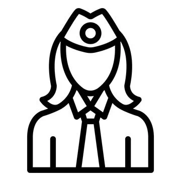 Air hostess Vector Icon Design Illustration Stock Illustration
