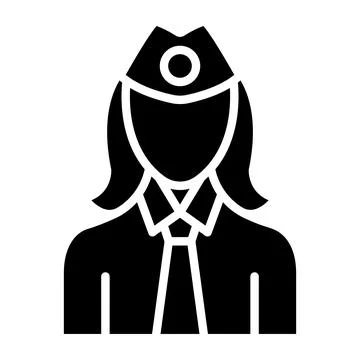 Air hostess Vector Icon Design Illustration Illustrazione stock