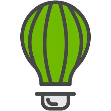 Air hot balloon icon vector airship travel flight logo Illustrazione stock