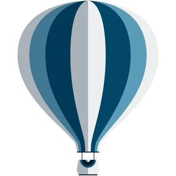 Air hot balloon vector isolated on white background Stock Illustration