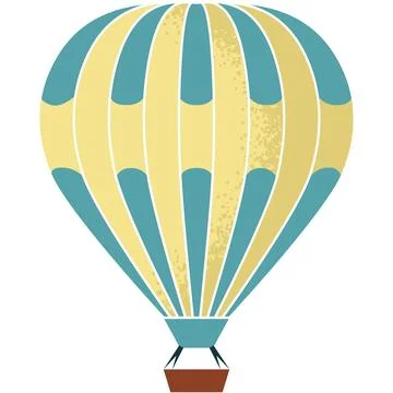 Air hot balloon vector isolated icon illustration Illustration