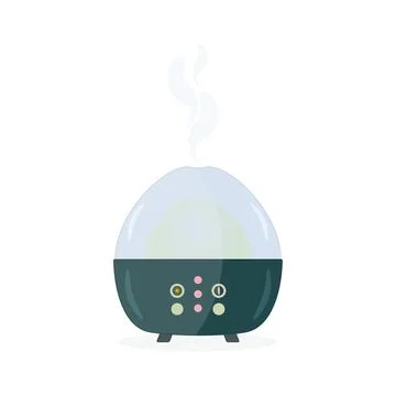 Air humidifier isolated on white background. Healthy and home climate Stock Illustration