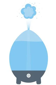 Air humidifier, vector. A device for humidifying and purifying air. Stock Illustration