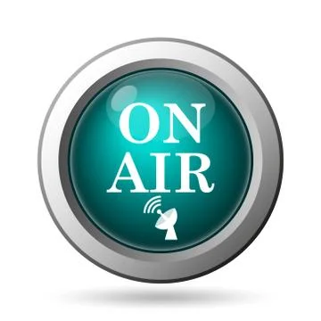 On air icon. internet button on white background.. Stock Illustration