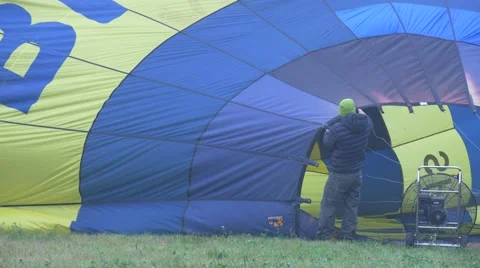 Air Injection Blower Balloon. Flight Training Stock Footage 68852459
